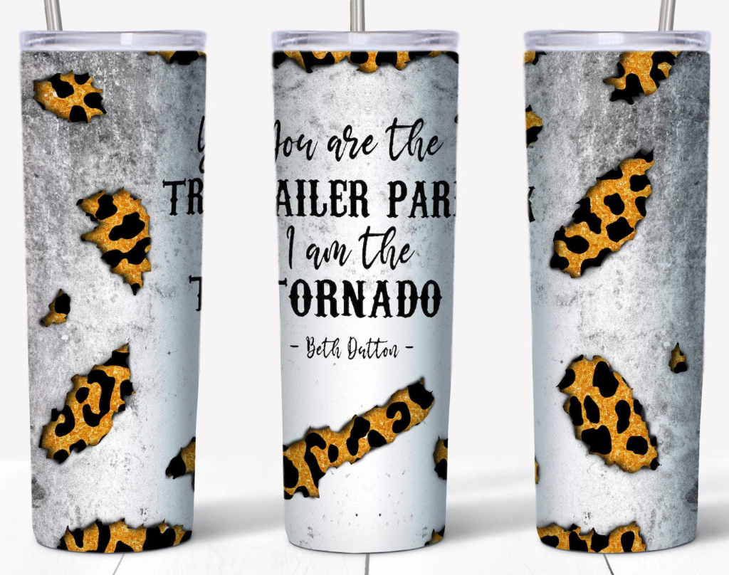 20oz Stainless Steel Tumbler - Yellowstone - Beth