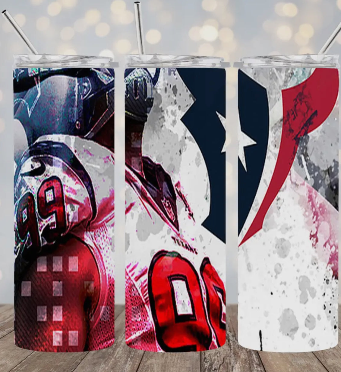 20oz Stainless Steel Tumbler - Football - Texans