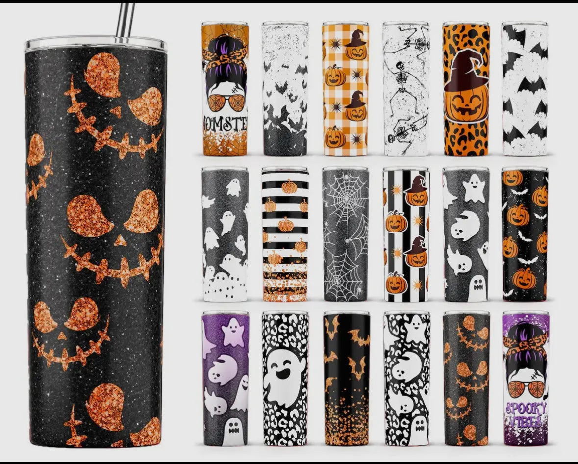 20 oz Stainless Steel Tumbler - Halloween Options