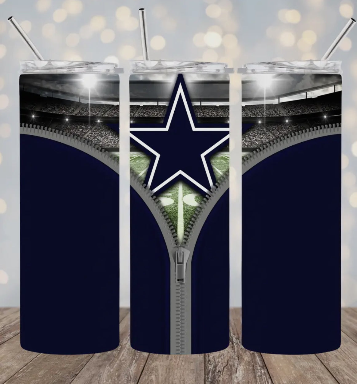 20oz Stainless Steel Tumbler- Football - Dallas Cowboys