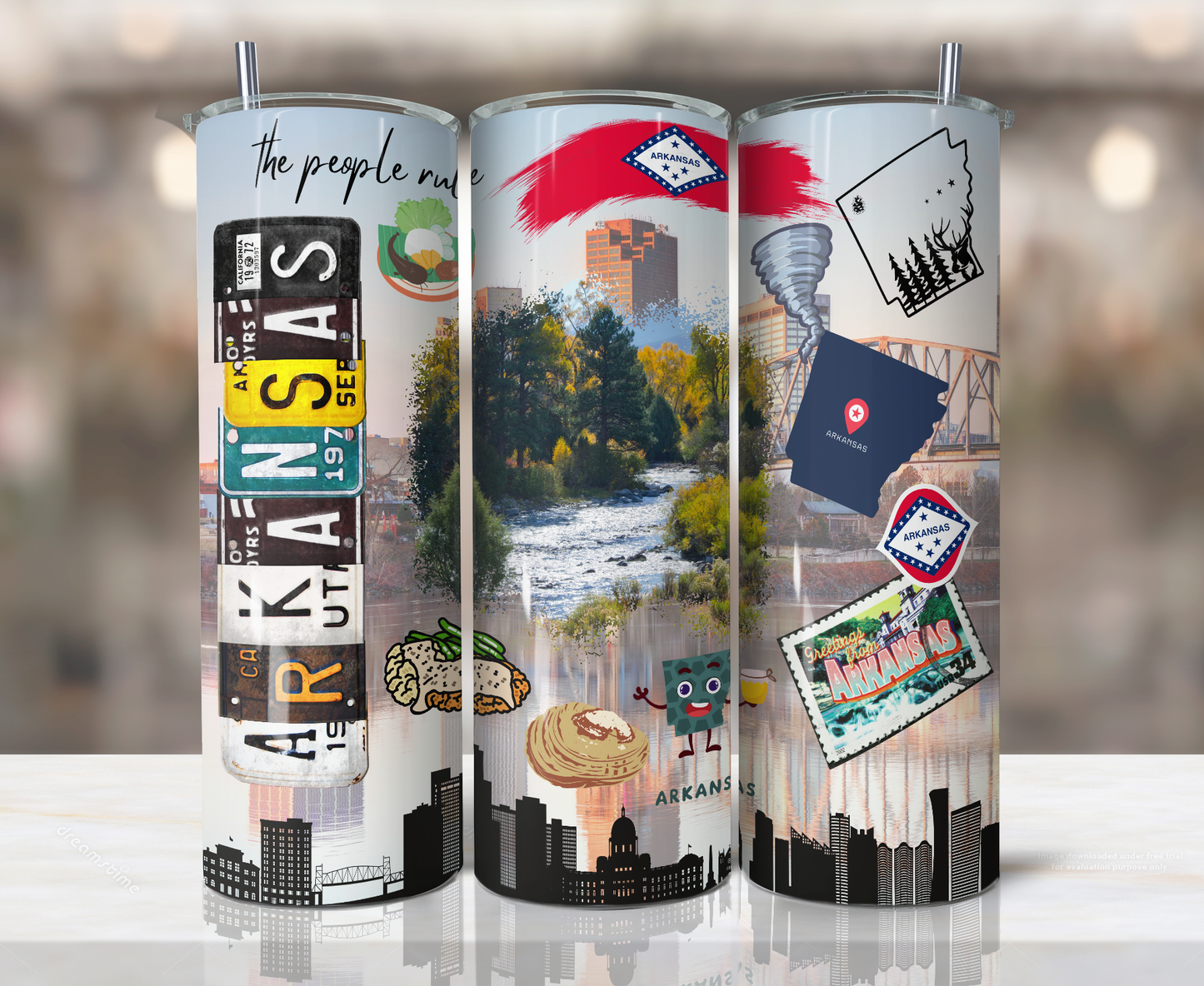 20oz Stainless Steel Tumbler - United States - Arkansas