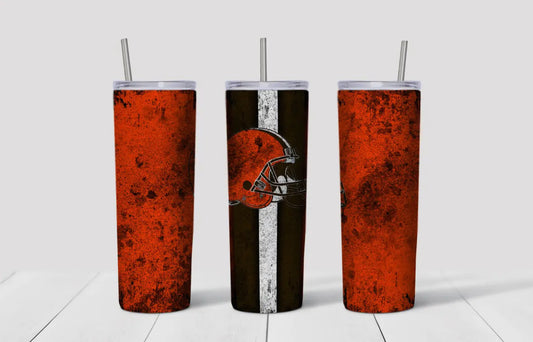 20oz Stainless Steel Tumbler -  Football - Browns