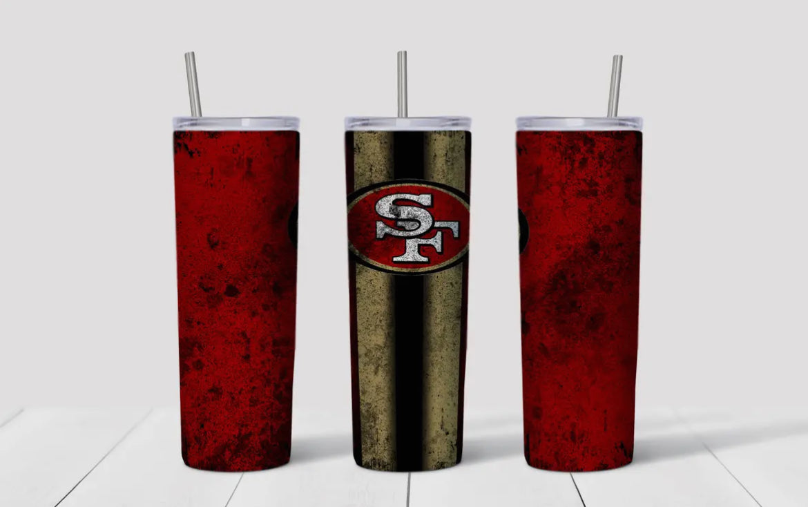 20oz Stainless Steel Tumbler - Football - 49ers