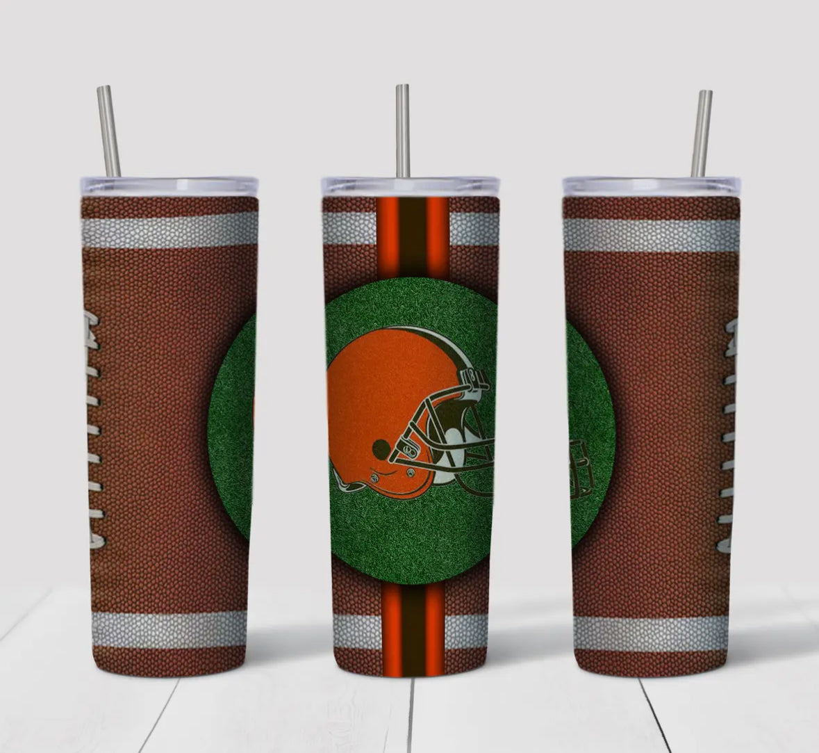 20oz Stainless Steel Tumbler -  Football - Browns