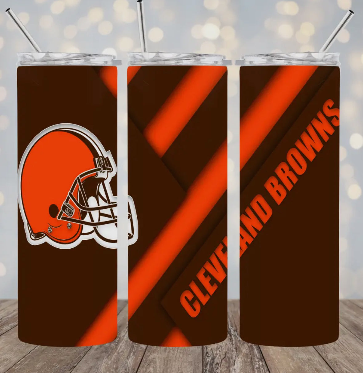 20oz Stainless Steel Tumbler -  Football - Browns