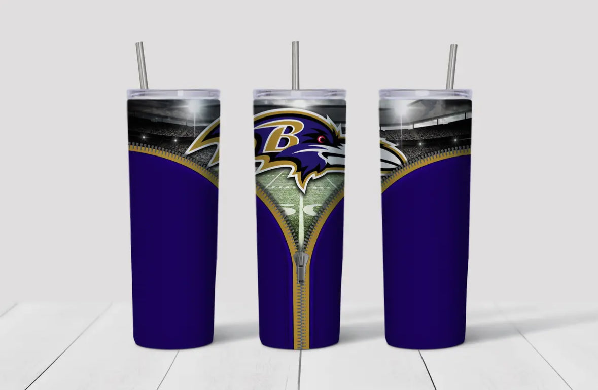 20oz Stainless Steel Tumbler -  Football - Baltimore