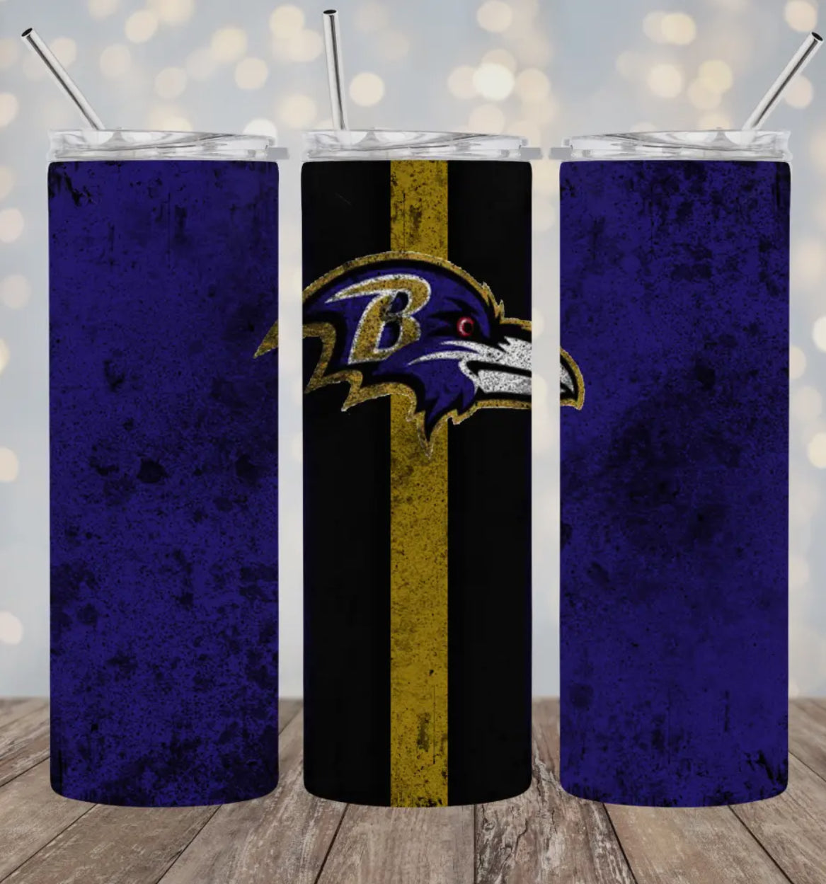 20oz Stainless Steel Tumbler -  Football - Baltimore